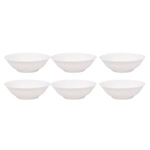 Set 6 Ensaladeras 25.5cm Porcelana Blanca Resistente Hallen-1-1