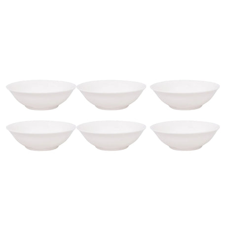 Set 6 Ensaladeras 25.5cm Porcelana Blanca Resistente Hallen-1-1
