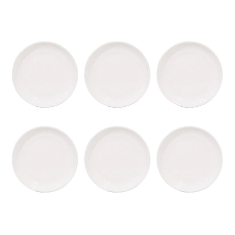 Set 6 Ensaladera Baja Redondo De 30.5cm Porcelana Blanca Hallen-1-1