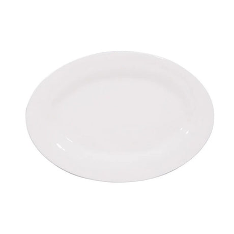 Plato Ovalado De 30.5cm Porcelana Blanca Hallen-1-1
