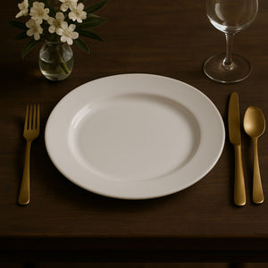 Plato Ovalado De 30.5cm Porcelana Blanca Hallen-1-2