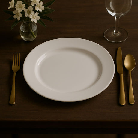 Fuente Ovalada 35.5cm Porcelana Blanca Hallen-1-2