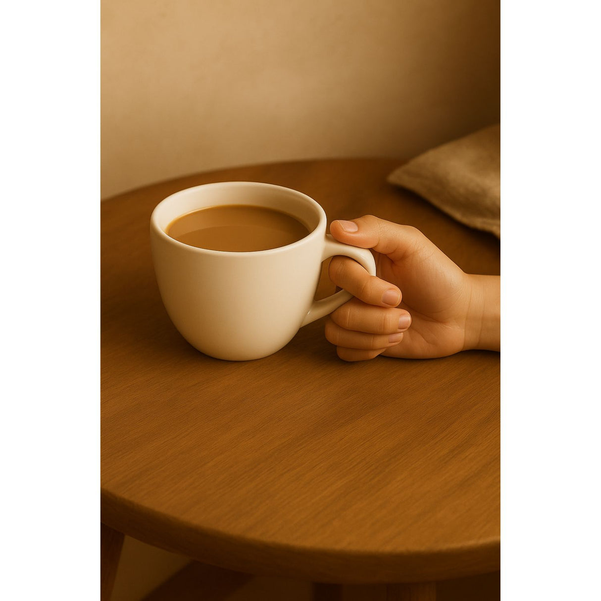 Set 6 Tazas De Te Redonda 260mL Porcelana Blanca Hallen-1-3