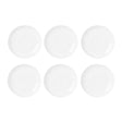 Set De 6 Platillos Redondos De 15cm Porcelana Blanca Hallen-1-1