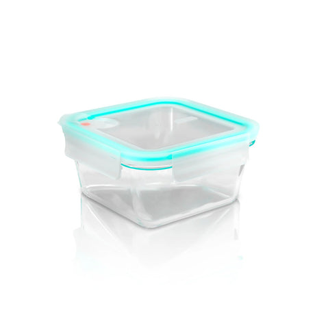 Contenedor De Vidrio Hermetico Cuadrado 490mL Glasslock. Mantén tus alimentos frescos y organizados. ¡Compra ahora y mejora tu cocina!-1