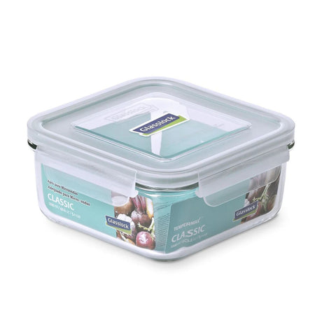 Contenedor De Vidrio Hermetico Cuadrado 1200mL Glasslock. Ideal para conservar alimentos frescos y sin olores. ¡Compra ahora y organiza tu cocina!-3