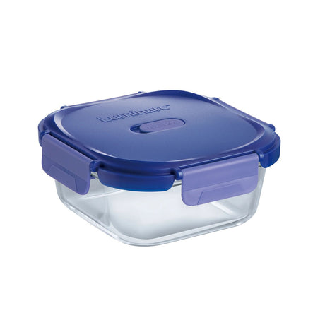 Contenedor De Vidrio Hermético Cuadrado 800mL Luminarc. Ideal para conservar alimentos frescos y sin olores. ¡Compra ahora y organiza tu cocina!-1