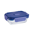 Contenedor De Vidrio Hermético Rectangular 370mL Luminarc. Ideal para conservar alimentos frescos y sin olores. ¡Compra ahora y organiza tu cocina!-1