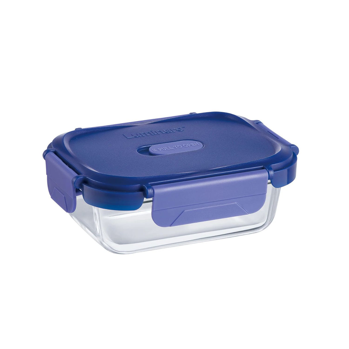 Contenedor De Vidrio Hermético Rectangular 370mL Luminarc. Ideal para conservar alimentos frescos y sin olores. ¡Compra ahora y organiza tu cocina!-1