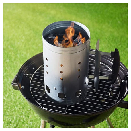 Chimenea Iniciador De Fuego Parrilla de 27x16cm con Mango Mejora tu experiencia de parrilla con encendido rápido. ¡Consigue la tuya y disfruta de asados perfectos!-3