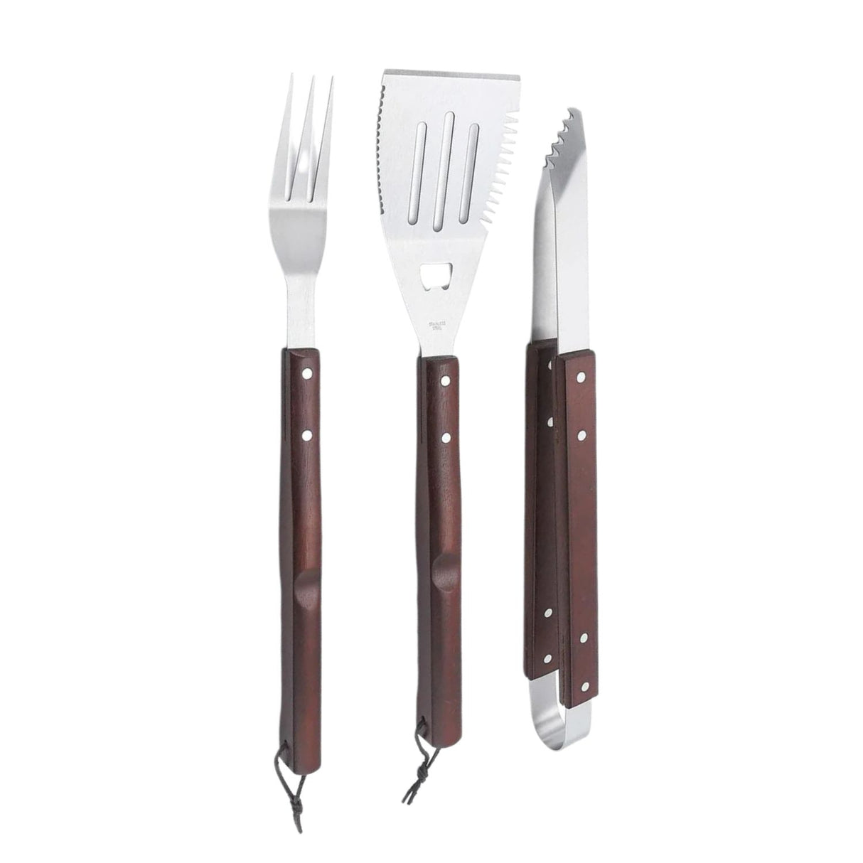 Set Parrillero 3 Piezas Espatula Horquilla Pinza Con Funda. Disfruta asados perfectos con herramientas de calidad. ¡Haz tu pedido y mejora tu experiencia!-2