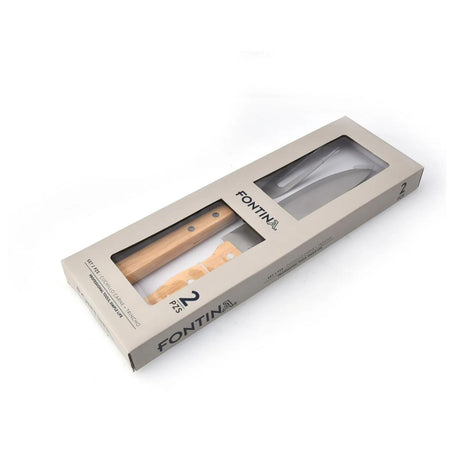 Set Parrillero 2 Piezas Cuchillo + Trincho Acero Mango Madera Mejora tu experiencia de asado con este elegante set. ¡Consíguelo ahora y disfruta de tus parrilladas!-4