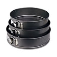 Set de 3 moldes desmontables antiadherentes de 24, 26 y 28 cm. Resistentes hasta 230°C, ideales para repostería y cocina profesional. ¡Haz postres perfectos!-1