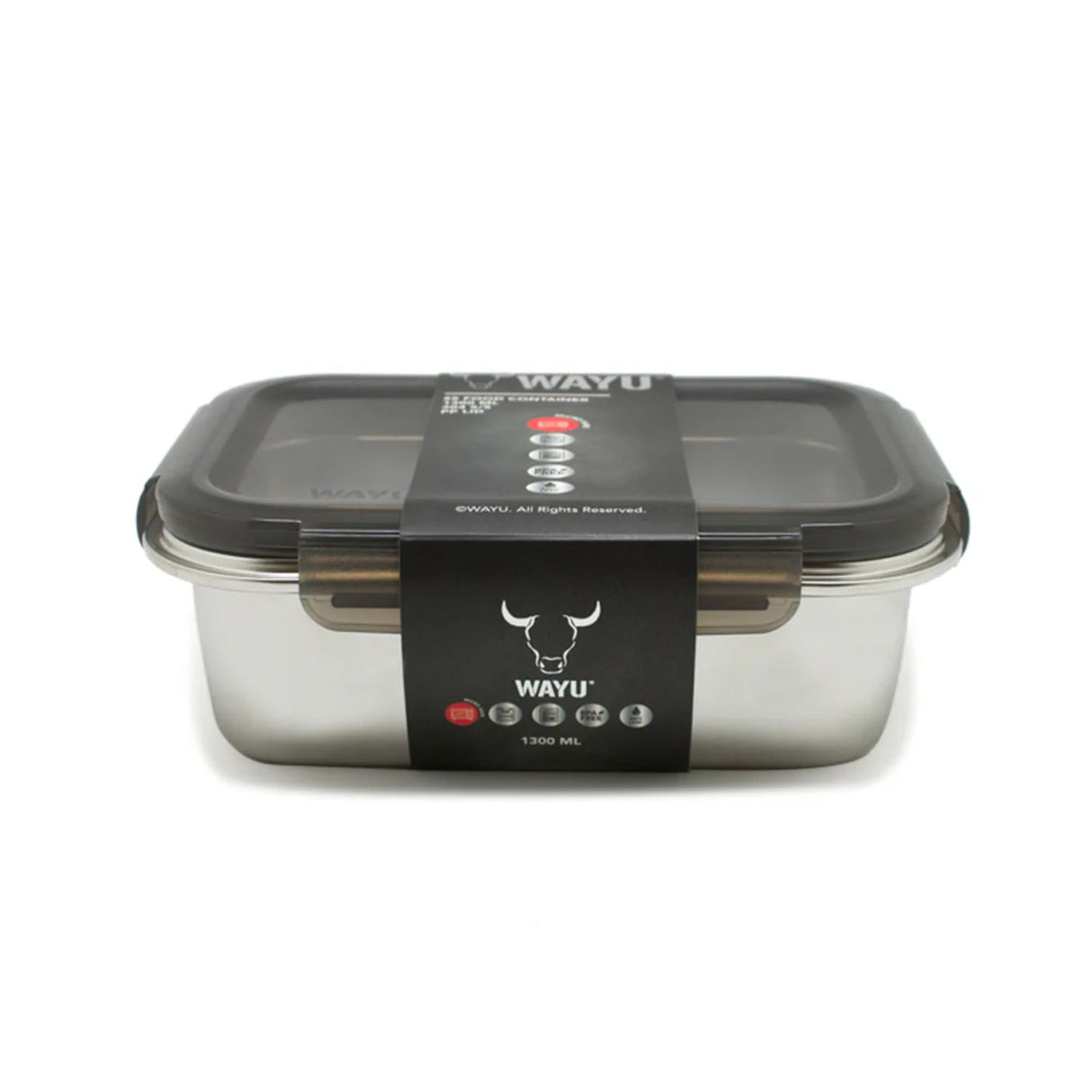 Contenedor Hermetico de 1300 Ml  Acero Microsafe Wayu