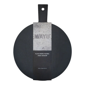 Plato Piedra Redondo de 42Cm con Mango Cocina Wayu