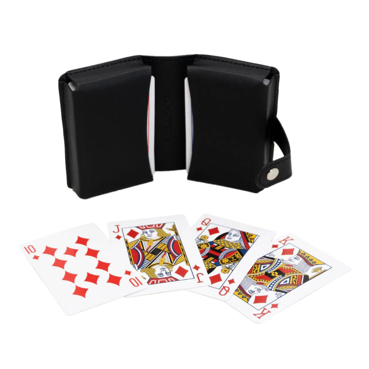 Juego de Naipes con Estuche Portatil de Cuero Vegano Wayu