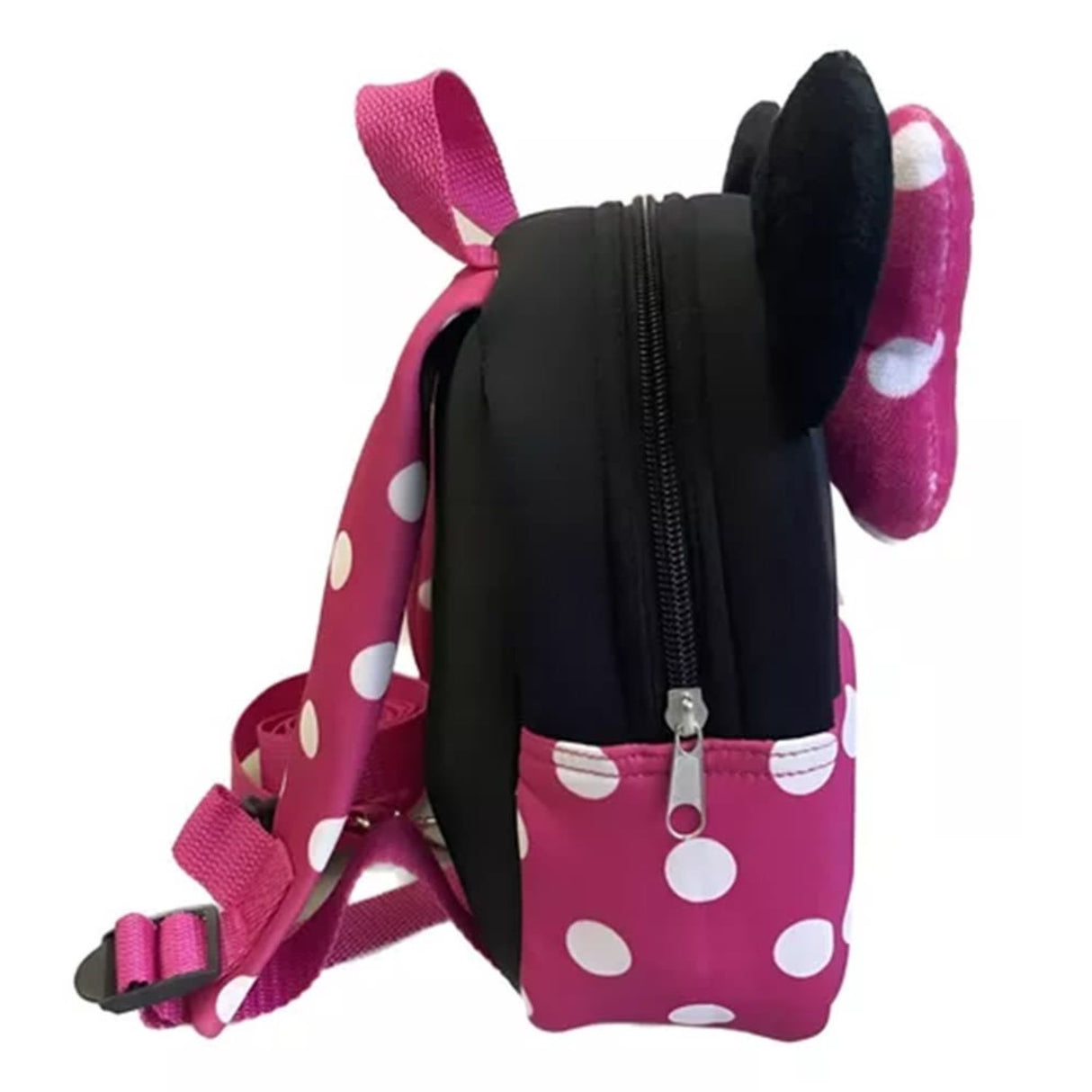 Mochila Infantil Ratona Orejas Lazo Rosa Lunares Niños