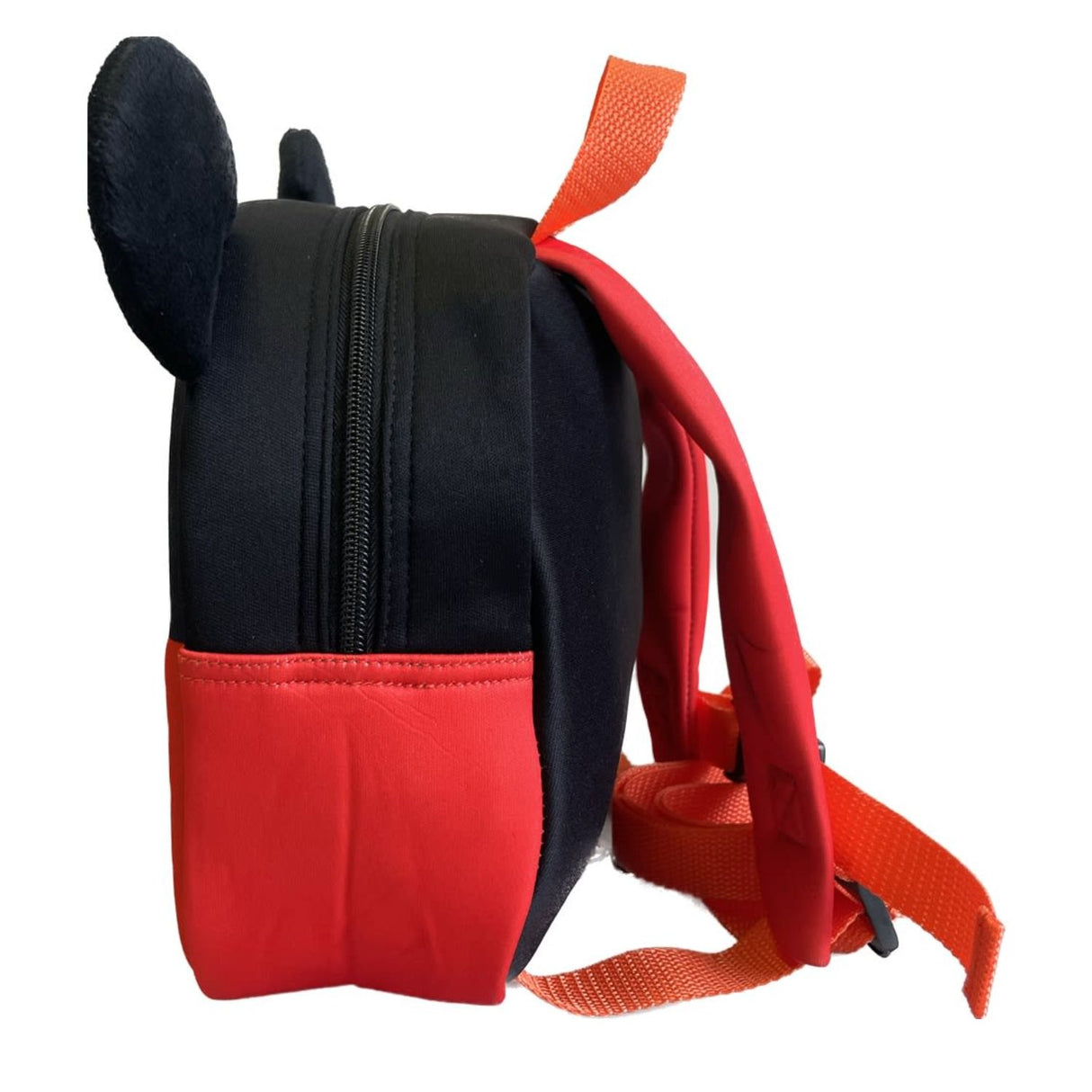 Mochila Infantil Orejas Diseño Ratón Divertido Rojo Negro