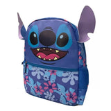 Mochila Infantil Diseño Personaje Orejas 3D Azul Flores