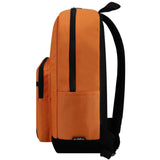 Mochila Escolar Juvenil Impermeable Naranja Compartimentos