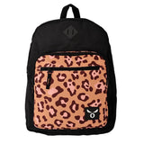 Mochila Estampado Leopardo Bolsillo Frontal Cremallera