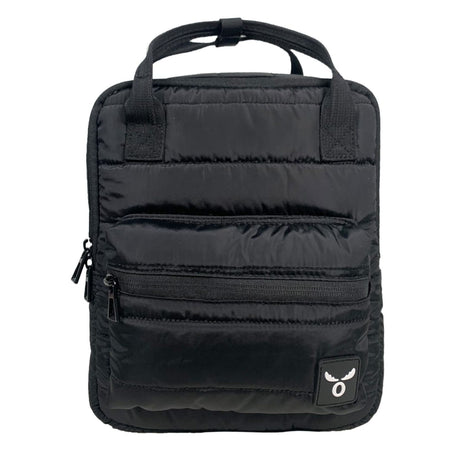 Bolso Mochila Negra Acolchada Multiusos Impermeable Moderna. ¡Haz tu compra ahora y lleva tus pertenencias con comodidad y protección!-1-1