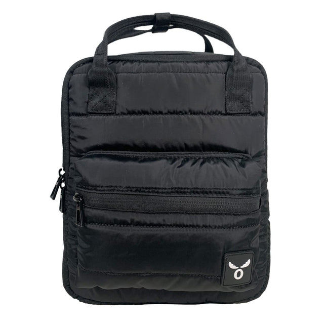 Bolso Mochila Negra Acolchada Multiusos Impermeable Moderna. ¡Haz tu compra ahora y lleva tus pertenencias con comodidad y protección!-1