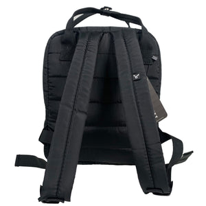 Bolso Mochila Negra Acolchada Multiusos Impermeable Moderna. ¡Haz tu compra ahora y lleva tus pertenencias con comodidad y protección!-1-3