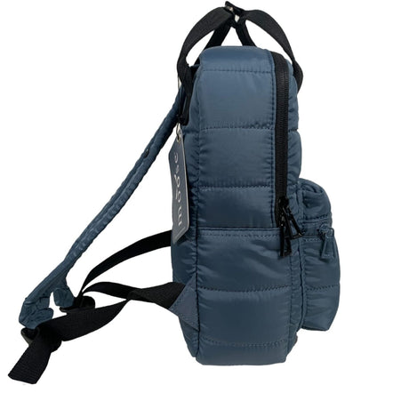 Mochila Casual Impermeable Azul Bolsillo Frontal Escolares