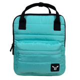 Mochila Escolar Impermeable Azul Bolsillo Frontal Compacta