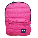 Mochila Escolar Juvenil Impermeable Rosa Bolsillo Frontal