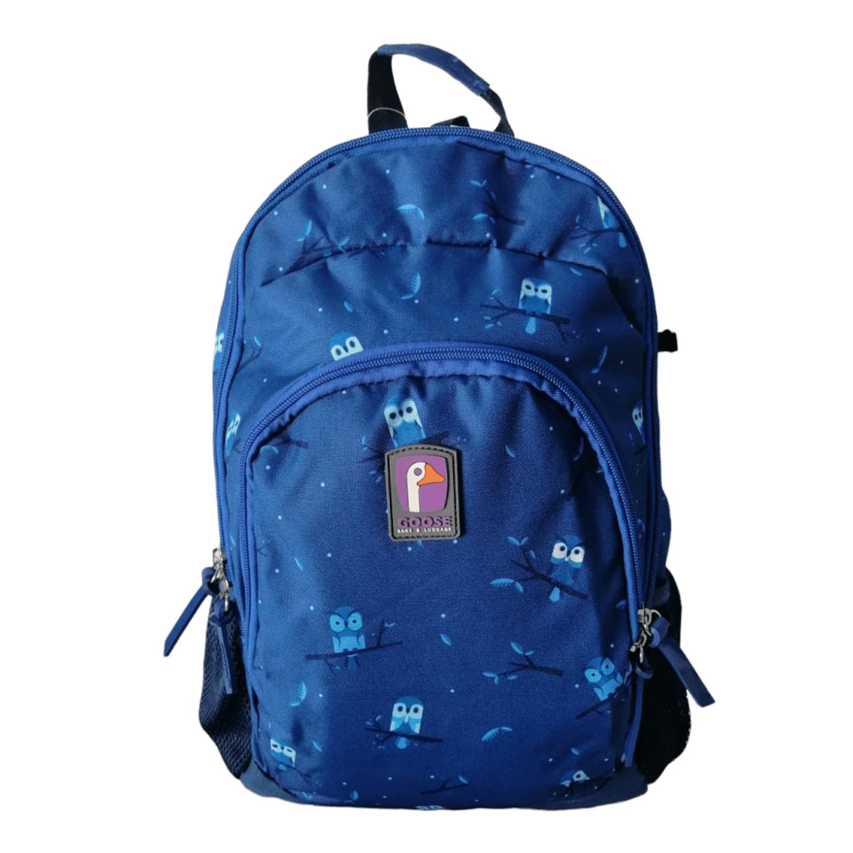 Mochila Escolar Infantil Azul Diseño Búhos Espaciosa Durable