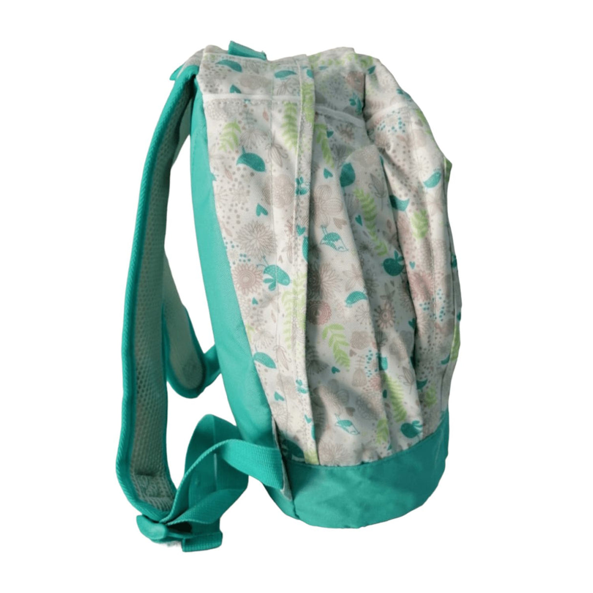 Mochila Estampada Aves Verde Espaciosa Escolar Casual