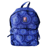 Mochila Escolar Juvenil Estampado Mandala Azul Resistente