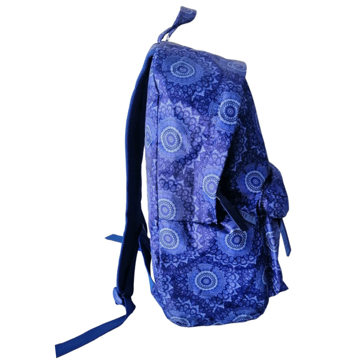 Mochila Escolar Juvenil Estampado Mandala Azul Resistente