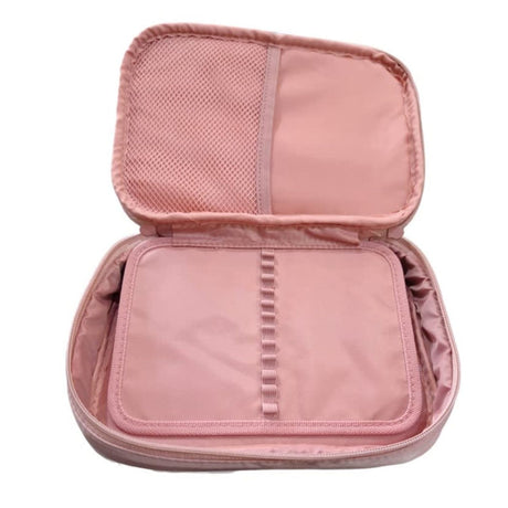 Estuche Gato Rosa Peluche Organizador Viaje Escolares