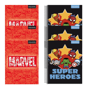 Pack de 6 cuadernos con diseños de superhéroes, tapas duras y espiral. Ideales para la escuela, apuntes y bocetos. ¡Agrega diversión a tu día con estos cuadernos, cómpralos ahora!-4