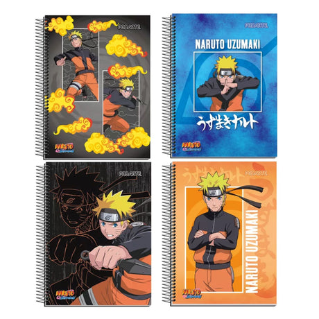 Pack de 6 cuadernos con diseño de anime ninja, tapas duras y espiral. Perfectos para estudiantes y coleccionistas. ¡Lleva tu pasión por el anime a todas partes, cómpralos ahora!-1