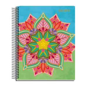 Pack de 6 cuadernos con mandalas coloridos, tapas duras y espiral. Perfectos para apuntes, bocetos y organización. ¡Dale color a tu creatividad, cómpralos ahora!-4