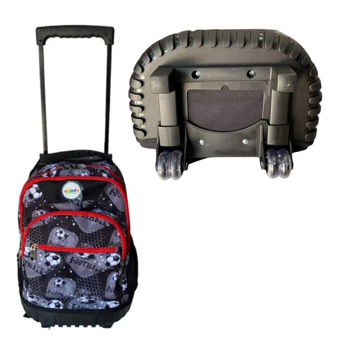Pack 3 Piezas Mochila Escolar Ruedas Estuche Lonchera Fútbol

Disfruta de un transporte cómodo y estilizado para tus útiles escolares. ¡Haz tu compra ahora y lleva la energía del fútbol a la escuela!-2