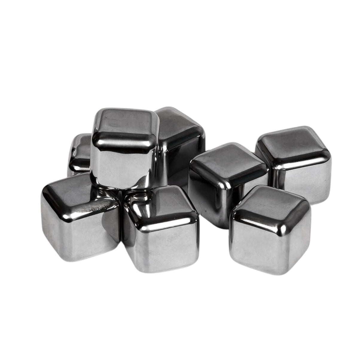 Pack 8 Cubos Enfriadores Bebidas Reutilizables Acero Cocina
