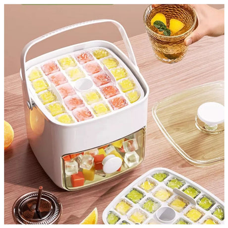 Cubetera de Hielo Portatil a Presion con Tapa Alta Capacidad Disfruta de hielo en minutos para tus bebidas. Consíguela ahora y mejora tus reuniones.-2-1
