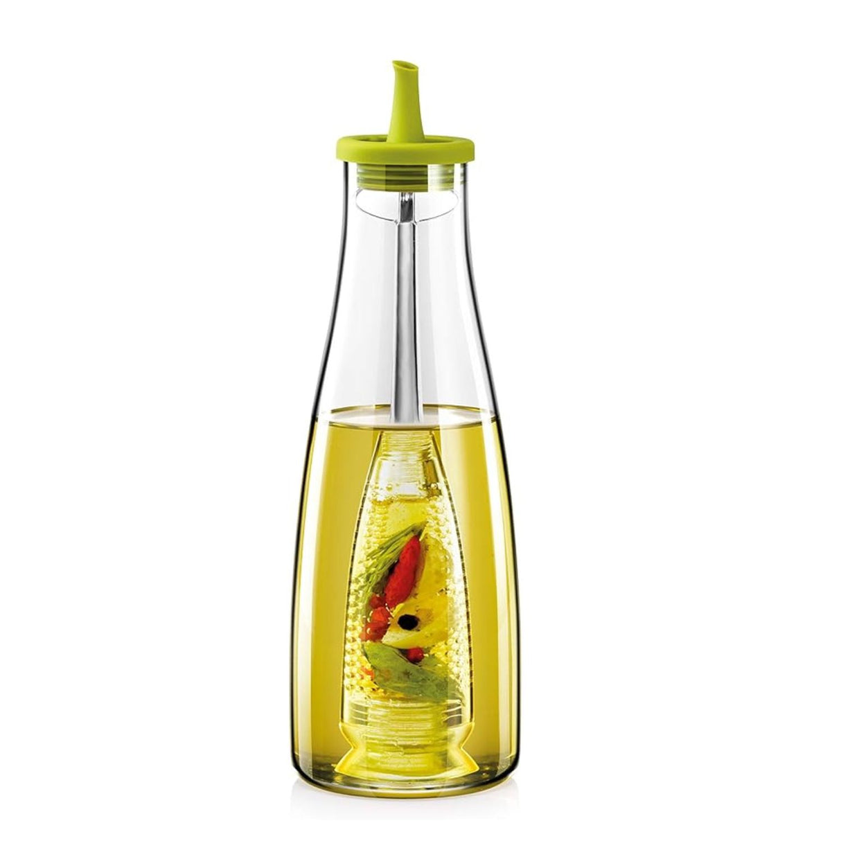 Botella Aceitera Vidrio Infusor Hierbas Cocina Moderna 500ml Disfruta de sabores únicos en tus platillos. ¡Compra la tuya y transforma tu cocina!-1