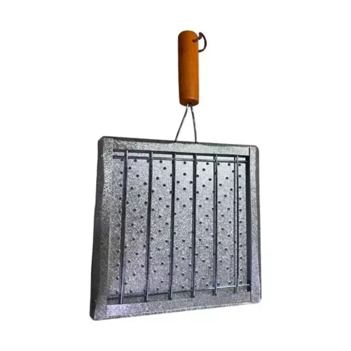 Tostador de Pan Mango Madera Rejillas Metalicas Cocina
