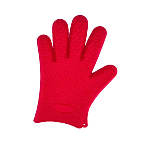 Guante Silicona Resistente Calor Cocina Barbacoa Horno Rojo Protege tus manos del calor extremo mientras cocinas. ¡Compra ahora y cocina con seguridad!-1-1