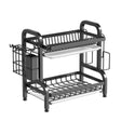 Escurridor Platos Doble Nivel Cocina Organizador Negro Maximiza el espacio en tu cocina y organiza tus platos. Descubre cómo mejorar tu hogar hoy.-1-1