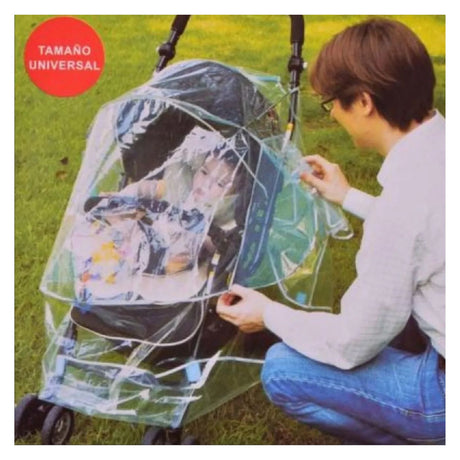 Capa Impermeable Silla Transportadora Bebe Protección Lluvia Mantén a tu bebé seco y cómodo en días lluviosos. ¡Compra ahora y disfruta de paseos sin preocupaciones!-2-1