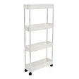 Estantería Plástica Rodante Blanca 4 Niveles Organizador Maximiza tu espacio y organiza con estilo. Descubre la solución perfecta para tu hogar.-1-1