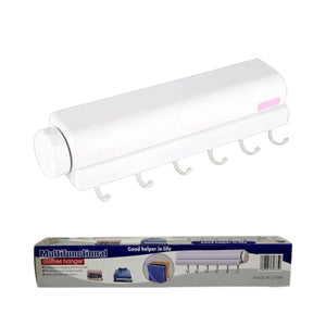 Colgador Ropa Pared Multifuncional Blanco Lineas Ropa Organiza tu espacio de forma eficiente y elegante. Descubre cómo mejorar tu hogar hoy mismo.-1-1