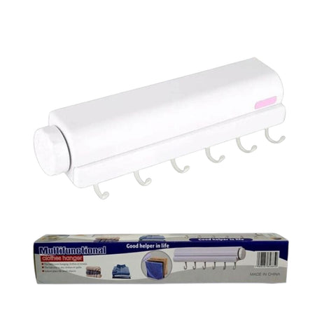 Colgador Ropa Pared Multifuncional Blanco Lineas Ropa Organiza tu espacio de forma eficiente y elegante. Descubre cómo mejorar tu hogar hoy mismo.-1-1